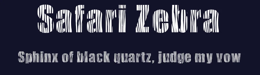 Safari Zebra by Mercè SV — Decorative Font — thumbnail 2