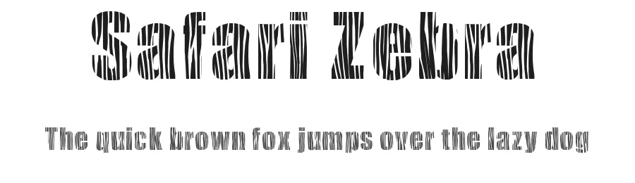 Safari Zebra by Mercè SV — Decorative Font