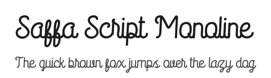 Saffa Script Monoline
