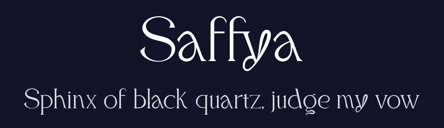 Saffya by Trotoart — Serif Font — thumbnail 2