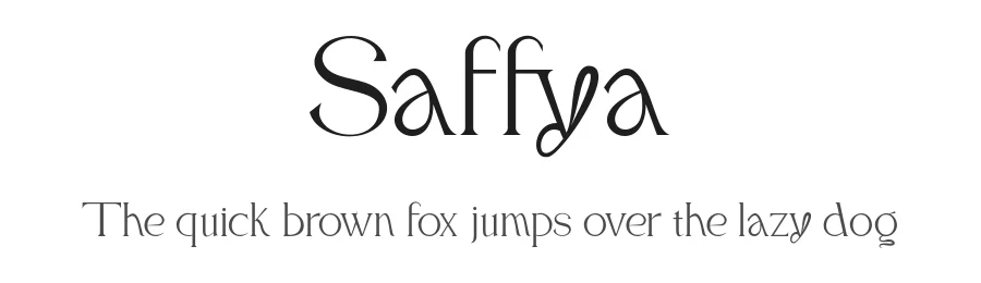 Saffya by Trotoart β Serif Font