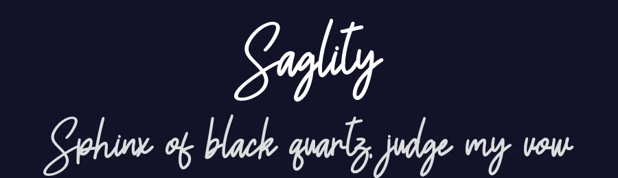 Saglity by Skiiller Studio — Script Handwritten Font — thumbnail 2