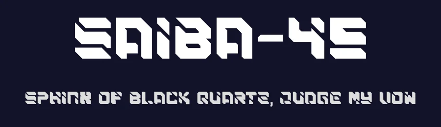 Saiba-45 by Yuurin Bee — Display Font — thumbnail 2