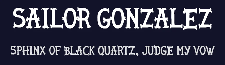 Sailor Gonzalez by Woodcutter — Decorative Font — thumbnail 2