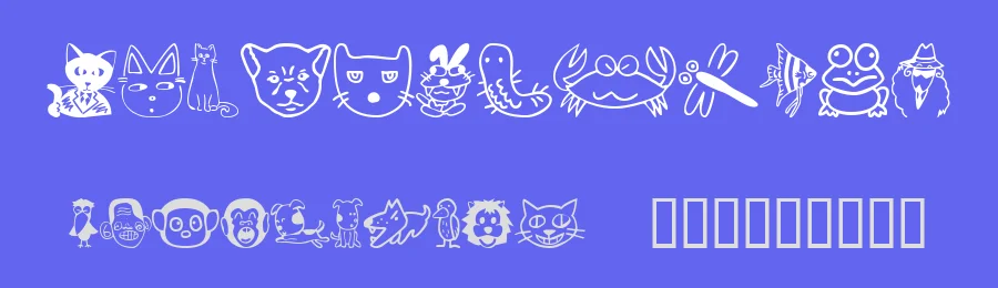 Sakabe Animal 01 by Takasakiyama — Dingbats Font — thumbnail 3