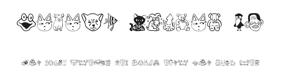 Sakabe Animal 01 by Takasakiyama — Dingbats Font