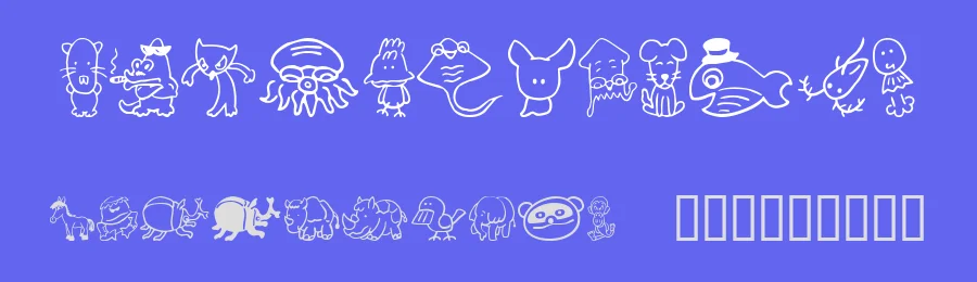Sakabe Animal 02 by Takasakiyama — Dingbats Font — thumbnail 3