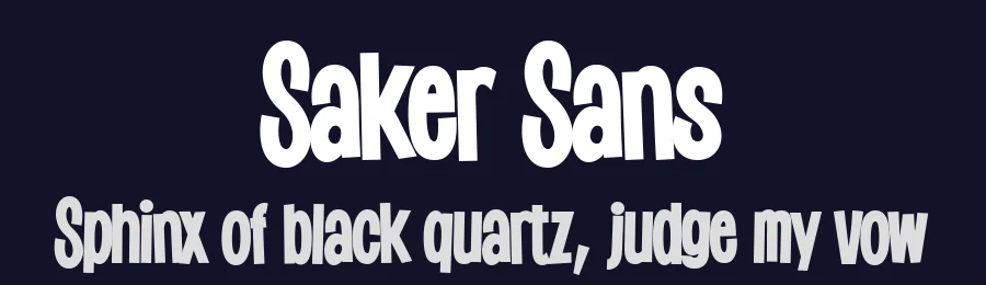 Saker Sans by Måns Grebäck — Decorative Font — thumbnail 2