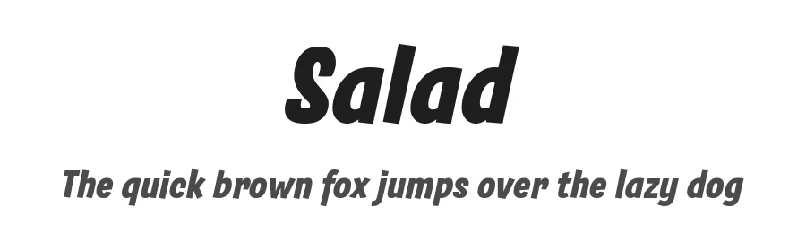 Salad by Zetafonts β Decorative Font