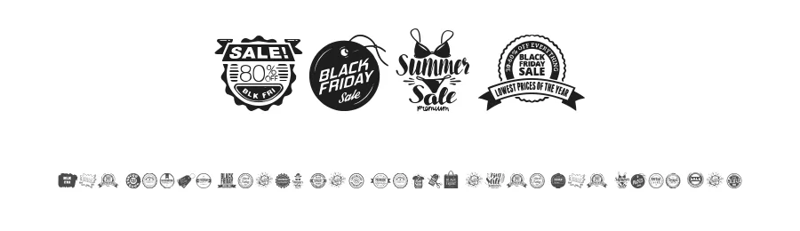 Sale by Woodcutter — Dingbats Font