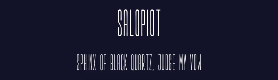 Salopiot by Alan Hayward — Sans Serif Font — thumbnail 2