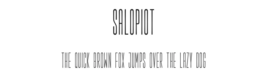 Salopiot by Alan Hayward β Sans Serif Font