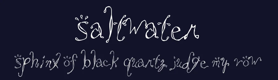 Saltwater by Schmopyright — Decorative Font — thumbnail 2