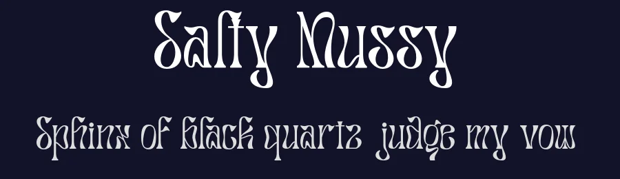 Salty Mussy by Dharmas Foundry — Decorative Font — thumbnail 2