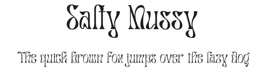 Salty Mussy by Dharmas Foundry โ Decorative Font