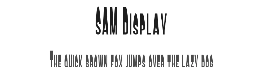 SAM Display by MeetDean — Decorative Font