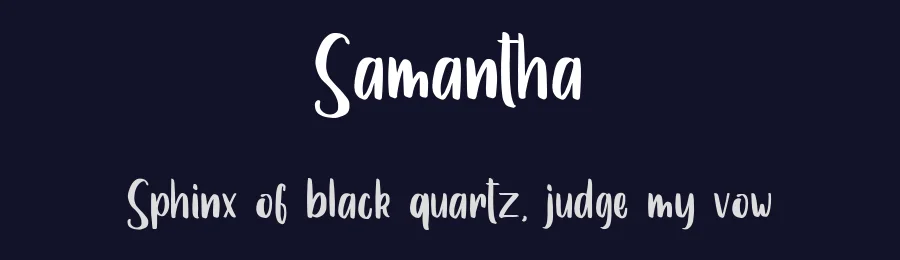Samantha by Sarah Robbaniyyah — Script Handwritten Font — thumbnail 2