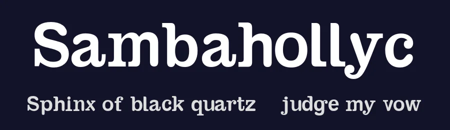 Sambahollyc by Billy Argel Fonts ® — Sans Serif Font — thumbnail 2