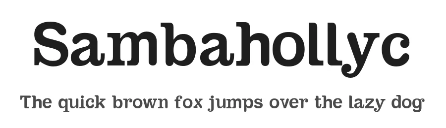 Sambahollyc by Billy Argel Fonts ® — Sans Serif Font