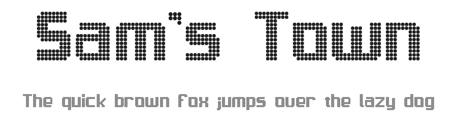 Sam's Town by Brian J. Abe — Display Font