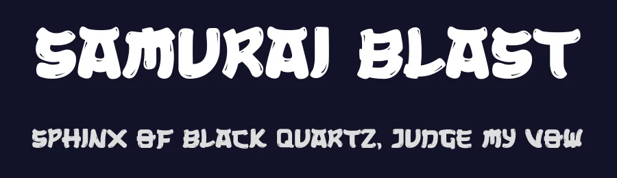 Samurai Blast by Excellent Ritma Florendia — Decorative Font — thumbnail 2
