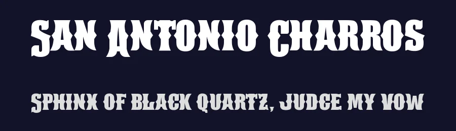 San Antonio Charros by Fontmonger — Decorative Font — thumbnail 2