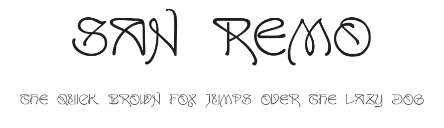 San Remo by Dieter Steffmann — Decorative Font