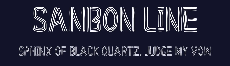 Sanbon Line by Goma Shin — Decorative Font — thumbnail 2