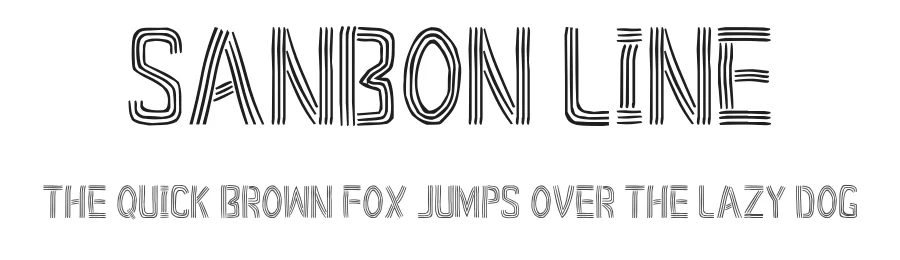 Sanbon Line by Goma Shin — Decorative Font