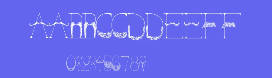 Sanchez Mustache by Kris Sanchez — Decorative Font — thumbnail 3