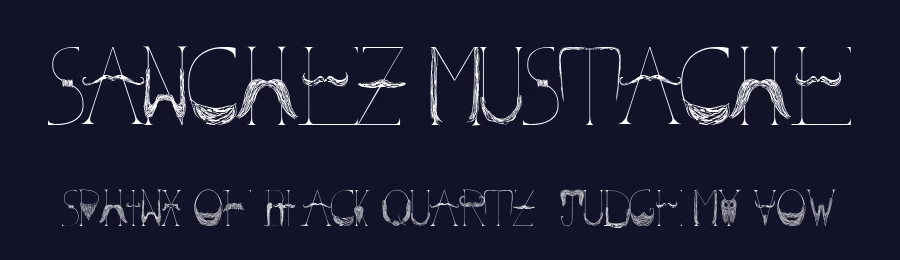 Sanchez Mustache by Kris Sanchez — Decorative Font — thumbnail 2