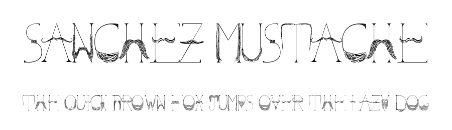 Sanchez Mustache by Kris Sanchez — Decorative Font