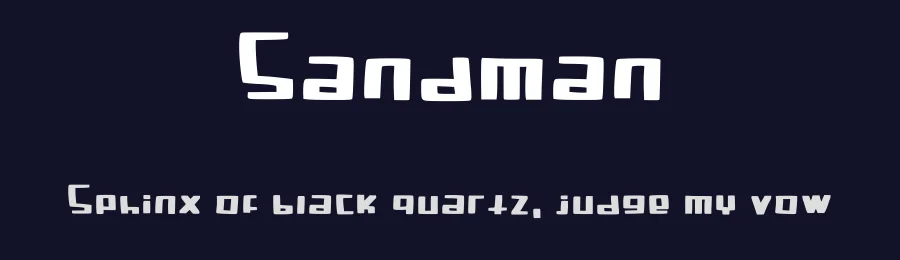 Sandman by pzlwutvr234 — Decorative Font — thumbnail 2