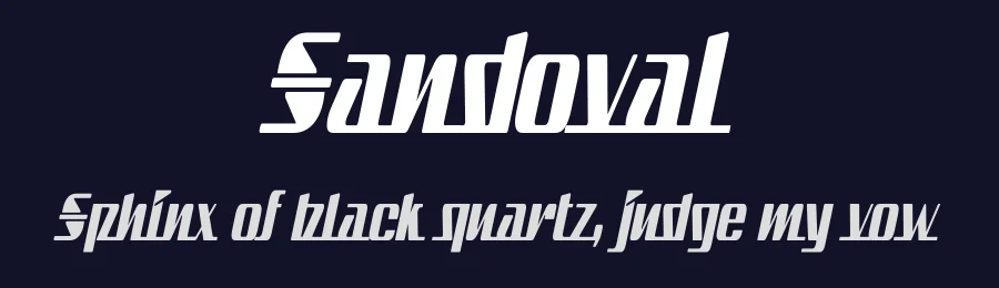 Sandoval by Typodermic Fonts — Decorative Font — thumbnail 2