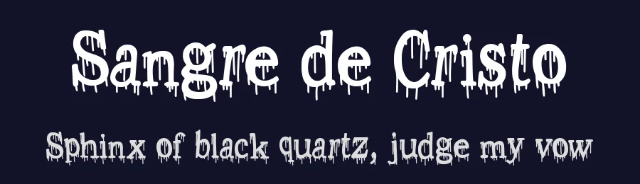 Sangre de Cristo by Woodcutter — Decorative Font — thumbnail 2