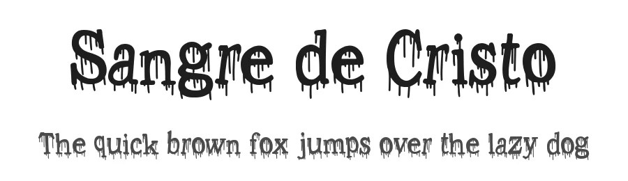 Sangre de Cristo by Woodcutter — Decorative Font