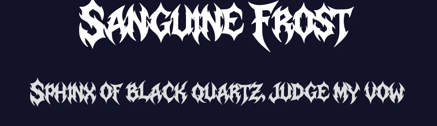 Sanguine Frost by Muhammad Yafinuha — Blackletter Font — thumbnail 2