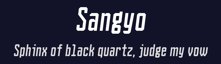 Sangyo by GGBotNet — Sans Serif Font — thumbnail 2
