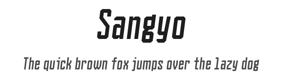 Sangyo by GGBotNet β Sans Serif Font