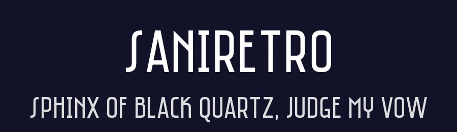 Saniretro by Jayvee Enaguas — Decorative Font — thumbnail 2