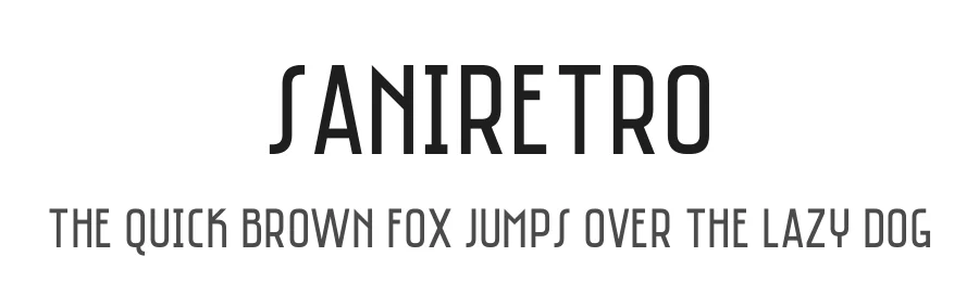 Saniretro by Jayvee Enaguas β Decorative Font