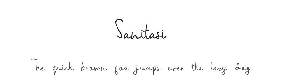 Sanitasi by kokostd β Script Handwritten Font