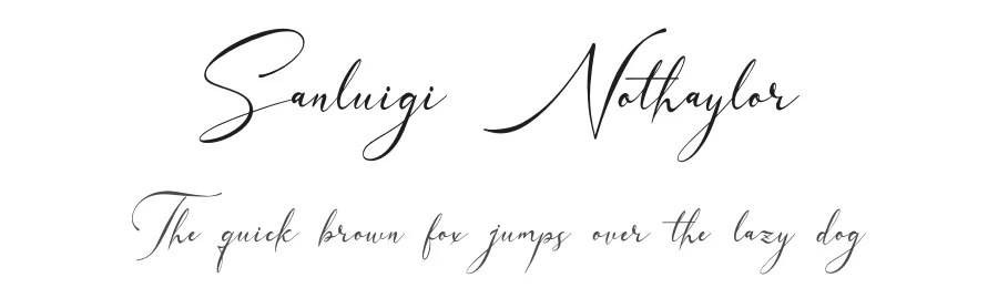 Sanluigi Nothaylor by Denustudios — Script Handwritten Font