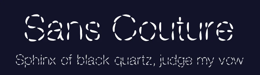 Sans Couture by Lionel Pailloncy — Decorative Font — thumbnail 2