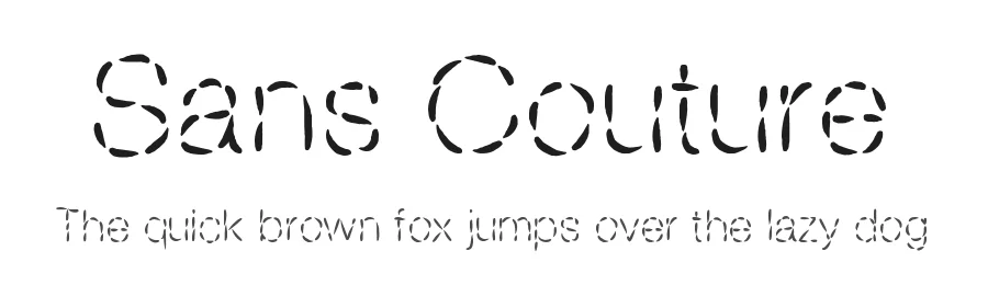 Sans Couture by Lionel Pailloncy — Decorative Font