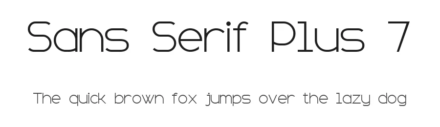 Sans Serif Plus 7
