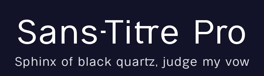Sans-Titre Pro by Levi Szekeres — Sans Serif Font — thumbnail 2