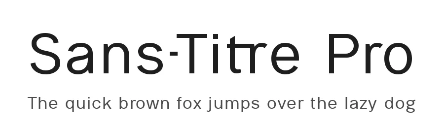 Sans-Titre Pro by Levi Szekeres — Sans Serif Font
