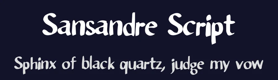 Sansandre Script by Alexandre Noyer — Decorative Font — thumbnail 2