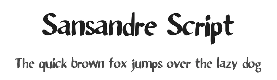 Sansandre Script by Alexandre Noyer β Decorative Font